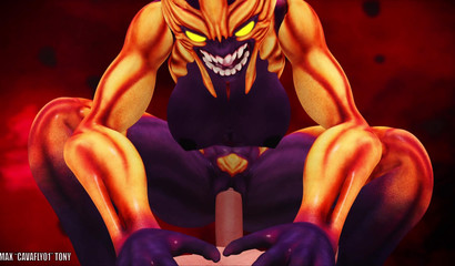 Animated demon girl dominates and rides your cock