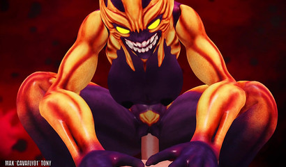 Animated demon girl dominates and rides your cock