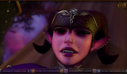 Busty futanari elf put a miniature fairy on a dick