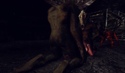 Monsters from The Elder Scrolls rape girls hard