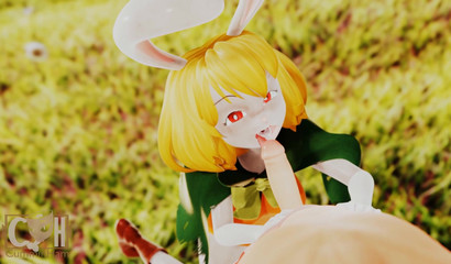 Redhead anime girl licks cock and really wants to fuck