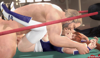 Brunette Doa Kasumi obediently spreads her legs for Bass Armstrong porn Dead or Alive