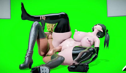 3d brunette in stockings rides a big dick of a shemale and acts in porn