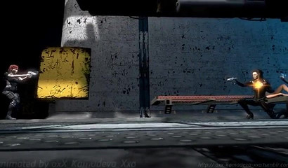 Porn cartoon based on the game Mass Effect