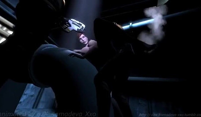 Porn cartoon based on the game Mass Effect