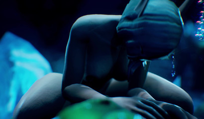 Blood Elf copulates with an orc in World of Warcraft porn