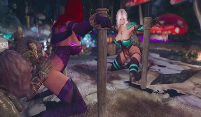 Group rape of busty elves by evil goblins