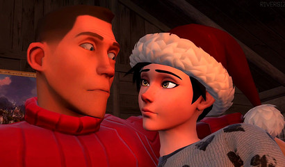 Merry Christmas! Passionate 3d sex in a country house on the eve of the holiday