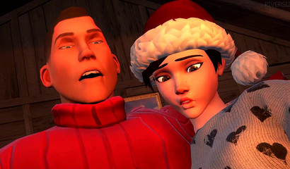 Merry Christmas! Passionate 3d sex in a country house on the eve of the holiday