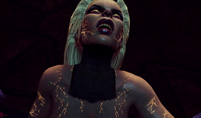 Busty Sindel from Mortal Kombat porn will beat you and fuck you