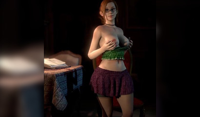 Sexy stripper in stockings dances for you in hot 3d porn