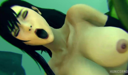 Huge monster rapes under water brunette Tifa Lockhart