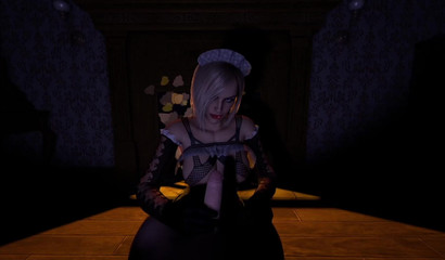 Animated futanari maid pleases you POV