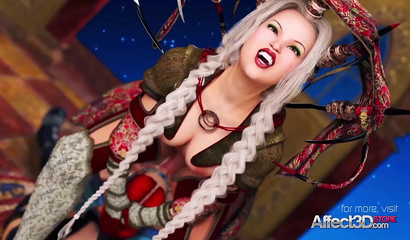 Futanari queen and devoted warrior fucked girl hard