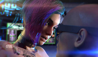 Girl Judy Alvarez from the game Cyberpunk 2077 jumps on a dick and gets an orgasm