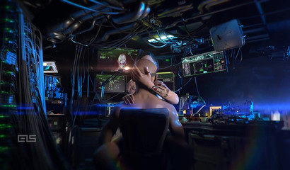 Girl Judy Alvarez from the game Cyberpunk 2077 jumps on a dick and gets an orgasm