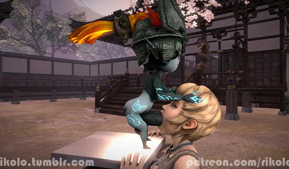 Dwarf with black futa-dick fuck in mouth Ilia from "Legend of Zelda"