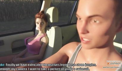 Sexy fellow traveler Amanda fucks by the road with an unknown driver