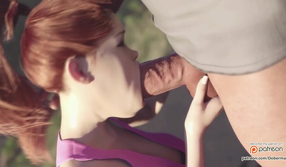 Sexy fellow traveler Amanda fucks by the road with an unknown driver