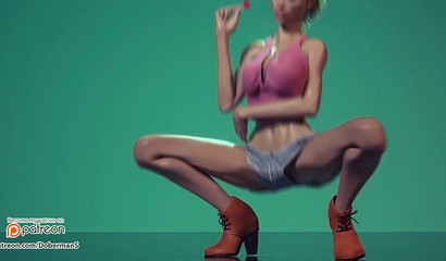 Erotic dance of beautiful stripper Amanda