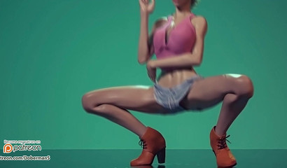 Erotic dance of beautiful stripper Amanda