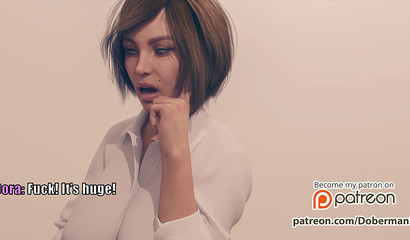 Dark skin worker with a big cock fucks a beautiful white girl Cora in the office