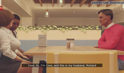 Cheating wife Cora fucks with black lover with long hard cock