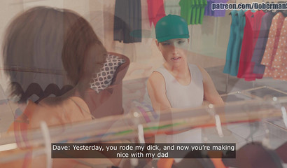 Married MILF Cora fucks a stranger in a clothing store