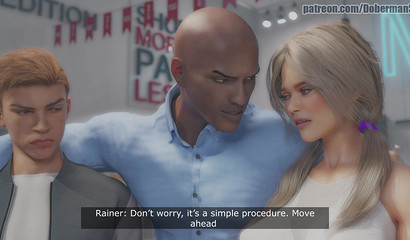 Dark skin security fucked a beautiful blonde Sindy in front of her boyfriend