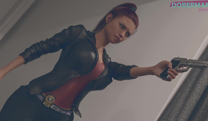 Girl killer in the uniform of a maid fucks with a black man