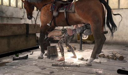 Big dick horse fills Lara Croft's big asshole with cum