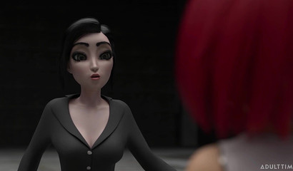 Huge robot fucks giant werewolf girl in the open air