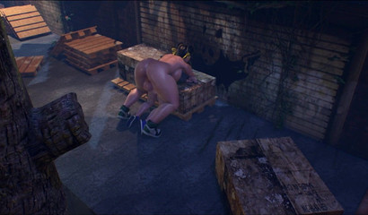 Futa warrior rough fucks in asshole unlucky guy robber outdoor