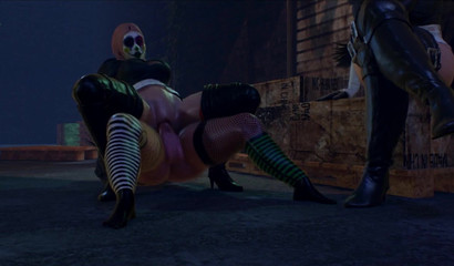 Amazing sex between futanari girls in Halloween night