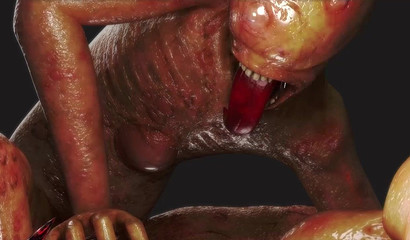 Tentacle bound girl fucked in two holes by two monsters at once