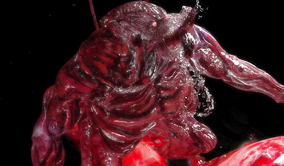 Horror monster with big cock fucks cute young girl hard