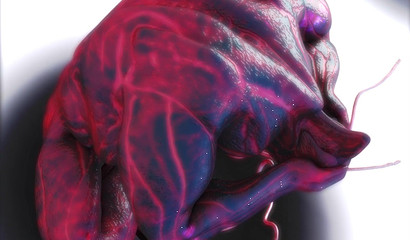 Monster with a long tongue licks deeply the pussy of a satisfied girl