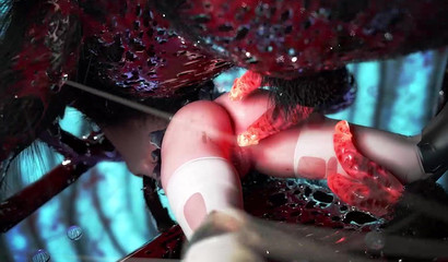 Terrible big spider fucked a screaming teen girl in her pussy