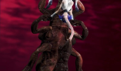 Xenomorph arranged hardcore double penetration for sexy bitch