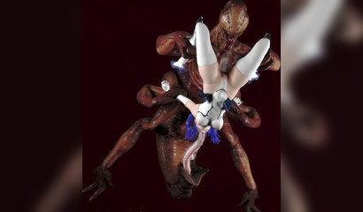 Xenomorph arranged hardcore double penetration for sexy bitch