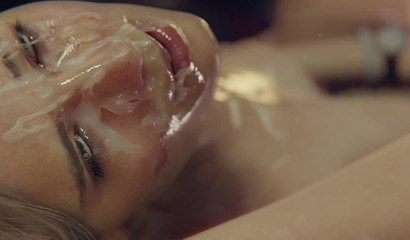 Elena Fisher with sperm on face gets creampied after rough anal sex