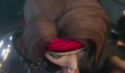 Jessie make sensual blowjob with cumshot on her face