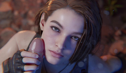 Jill Valentine slowly jerk off dick her courageous comrade