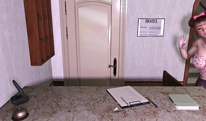 Girl at the reception peeps under the skirt of a woman with a big ass