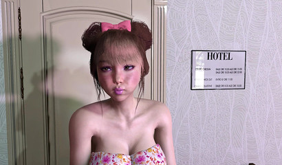 Girl at the reception peeps under the skirt of a woman with a big ass