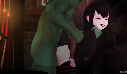 Zombie hard fuck in ass  pretty girl Mavis Dracula and cum on her face