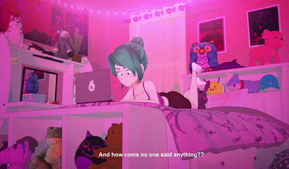 Teen schoolgirl masturbate in the bedroom  and orgasm