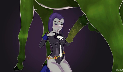 Beast Boy turned into a horse and fucked a young beauty Raven
