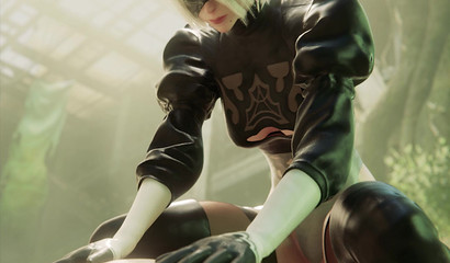 Futa YoRHa2b他妈的与顺从的同性恋在混蛋