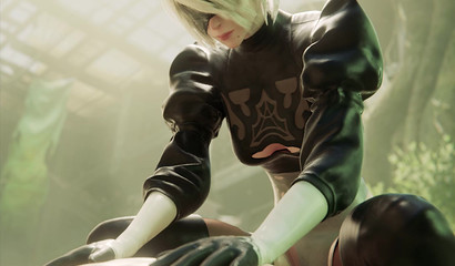 Futa YoRHa2b他妈的与顺从的同性恋在混蛋
